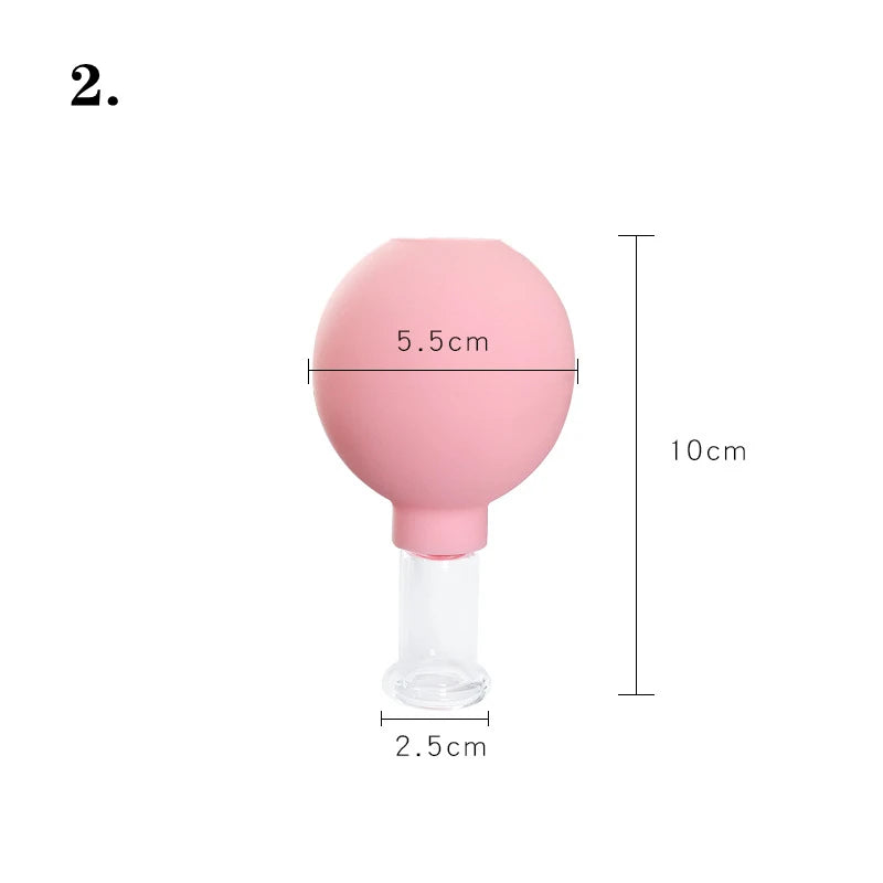 Rubber Vacuum Cupping Glasses Massage Body Cups Face Skin Lifting Body Facial Cups anti Cellulite Chineses Cupping Therapy Tool