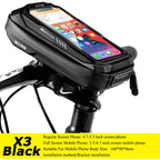 WILD MAN Hard Shell Bicycle Bag Reflective Rainproof Touch Screen Mobile Phone Case Bag Bike Top Tube Bag Bike Accessories