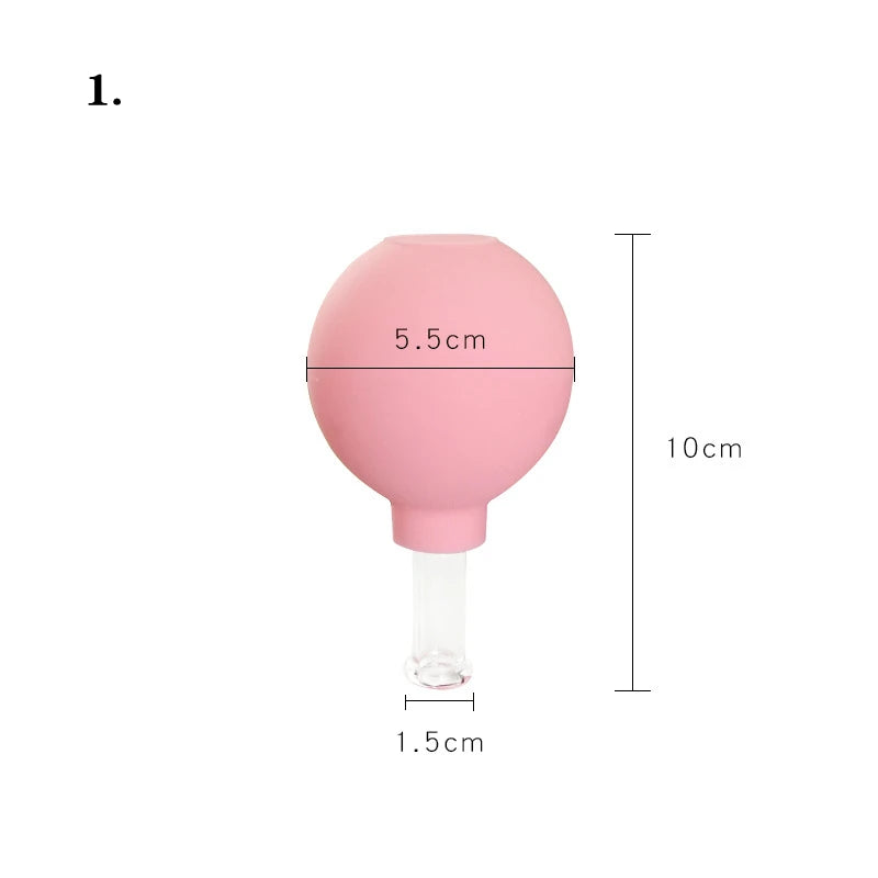 Rubber Vacuum Cupping Glasses Massage Body Cups Face Skin Lifting Body Facial Cups anti Cellulite Chineses Cupping Therapy Tool