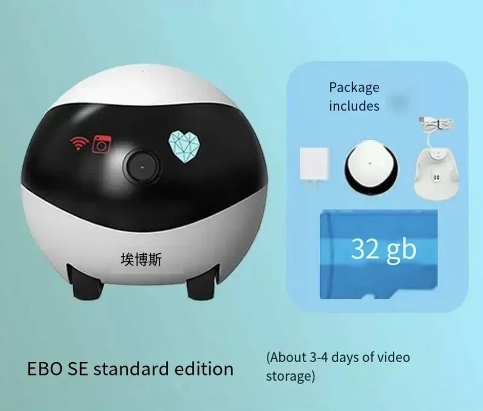 Robot Intelligent Pet Monitoring Camera Pet Home Companion Toy Cat Electric Toy Mobile Cat Playing Toy Remote Pet Ticker