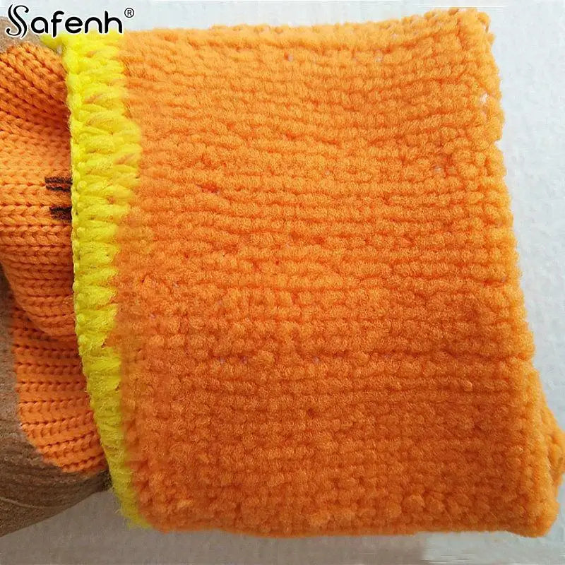 1 Pairs Winter Work Gloves for PU Palm Coating Safety Protective Glove Nitrile Professional Safety Suppliers Thickened and Warm