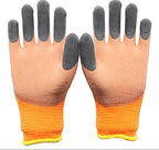 1 Pairs Winter Work Gloves for PU Palm Coating Safety Protective Glove Nitrile Professional Safety Suppliers Thickened and Warm
