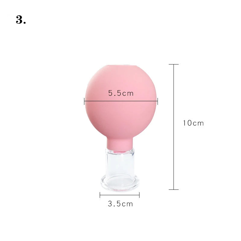 Rubber Vacuum Cupping Glasses Massage Body Cups Face Skin Lifting Body Facial Cups anti Cellulite Chineses Cupping Therapy Tool