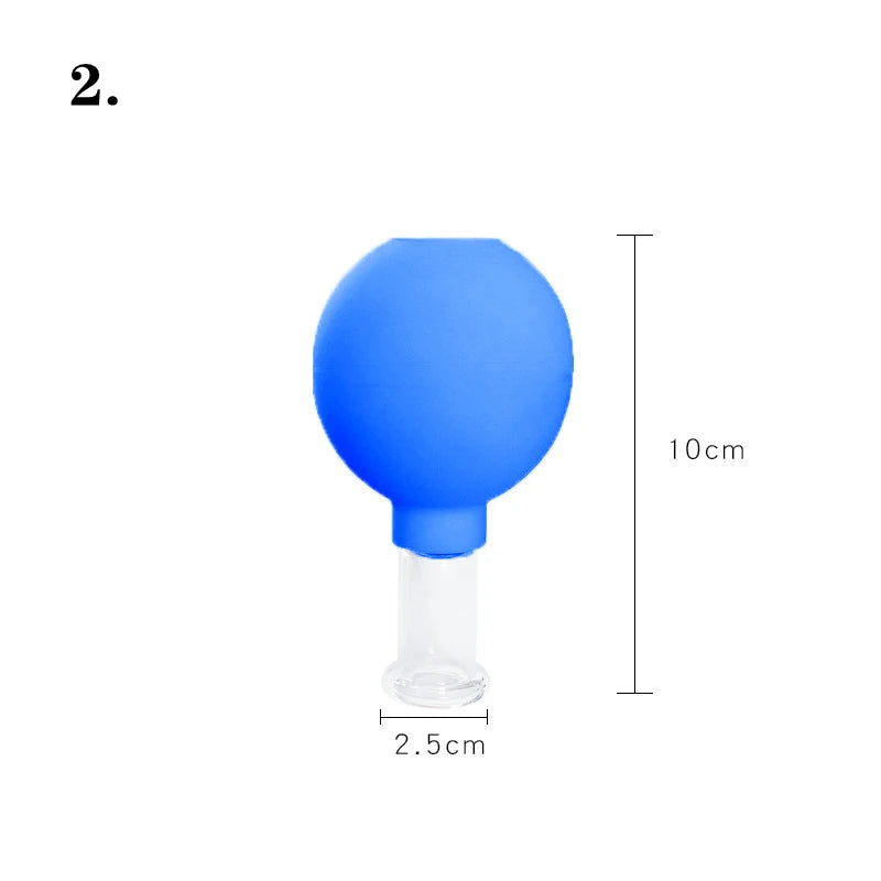 Rubber Vacuum Cupping Glasses Massage Body Cups Face Skin Lifting Body Facial Cups anti Cellulite Chineses Cupping Therapy Tool