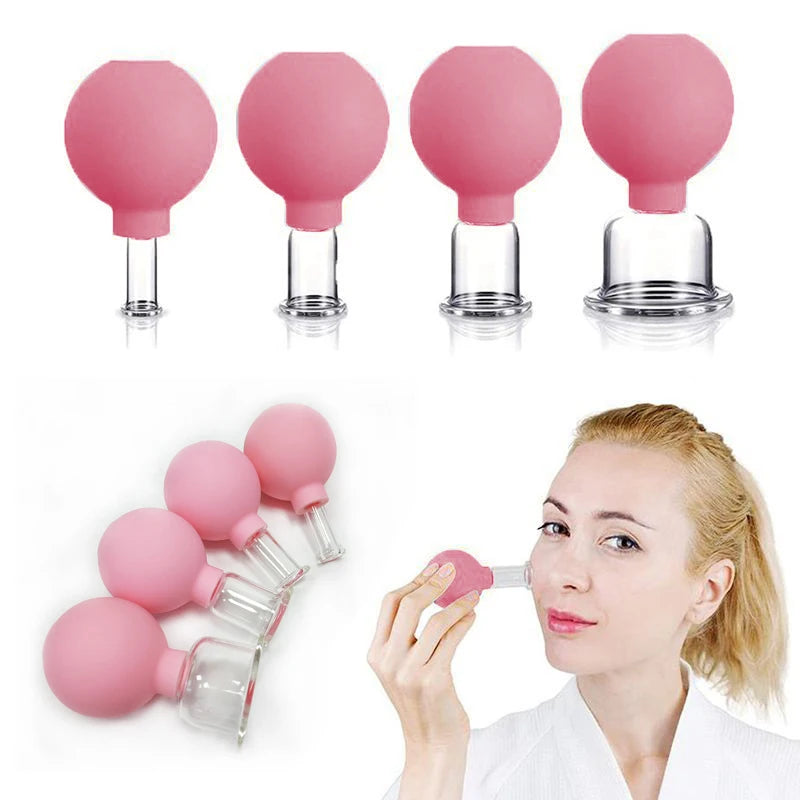 Rubber Vacuum Cupping Glasses Massage Body Cups Face Skin Lifting Body Facial Cups anti Cellulite Chineses Cupping Therapy Tool