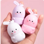 Cute Rabbit Changes Color  Ball for Dry Lips Lip Moisturizing Power Lip Care Nourishing Repair Lips Cute Bear Balm Ball