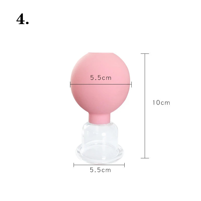 Rubber Vacuum Cupping Glasses Massage Body Cups Face Skin Lifting Body Facial Cups anti Cellulite Chineses Cupping Therapy Tool