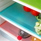 4PCS EVA Waterproof Refrigerator Liner Mat Washable Mildew Kitchen Pad Anti-Oil Cabinet Drawer Placemat Heat-Insulat Fridge Mat