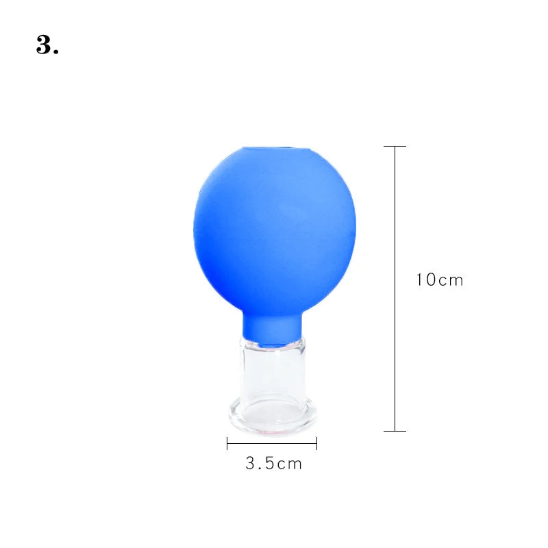 Rubber Vacuum Cupping Glasses Massage Body Cups Face Skin Lifting Body Facial Cups anti Cellulite Chineses Cupping Therapy Tool