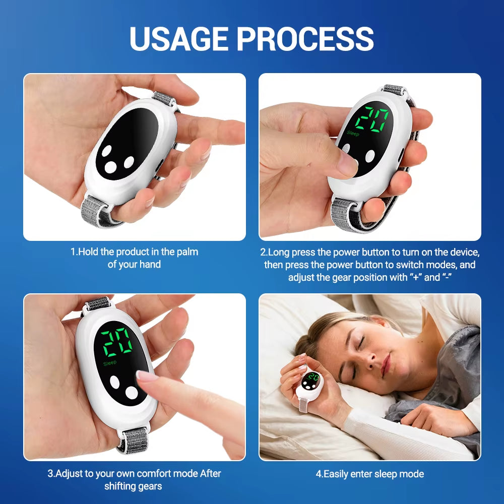 Two Modes, 20 Levels of Intensity, Intelligent Sleep Device, Anxiety Relief, Neurological Sleep, Insomnia, and Soothing Device,