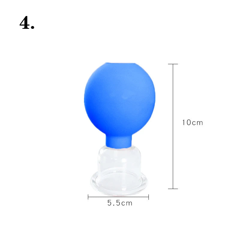 Rubber Vacuum Cupping Glasses Massage Body Cups Face Skin Lifting Body Facial Cups anti Cellulite Chineses Cupping Therapy Tool